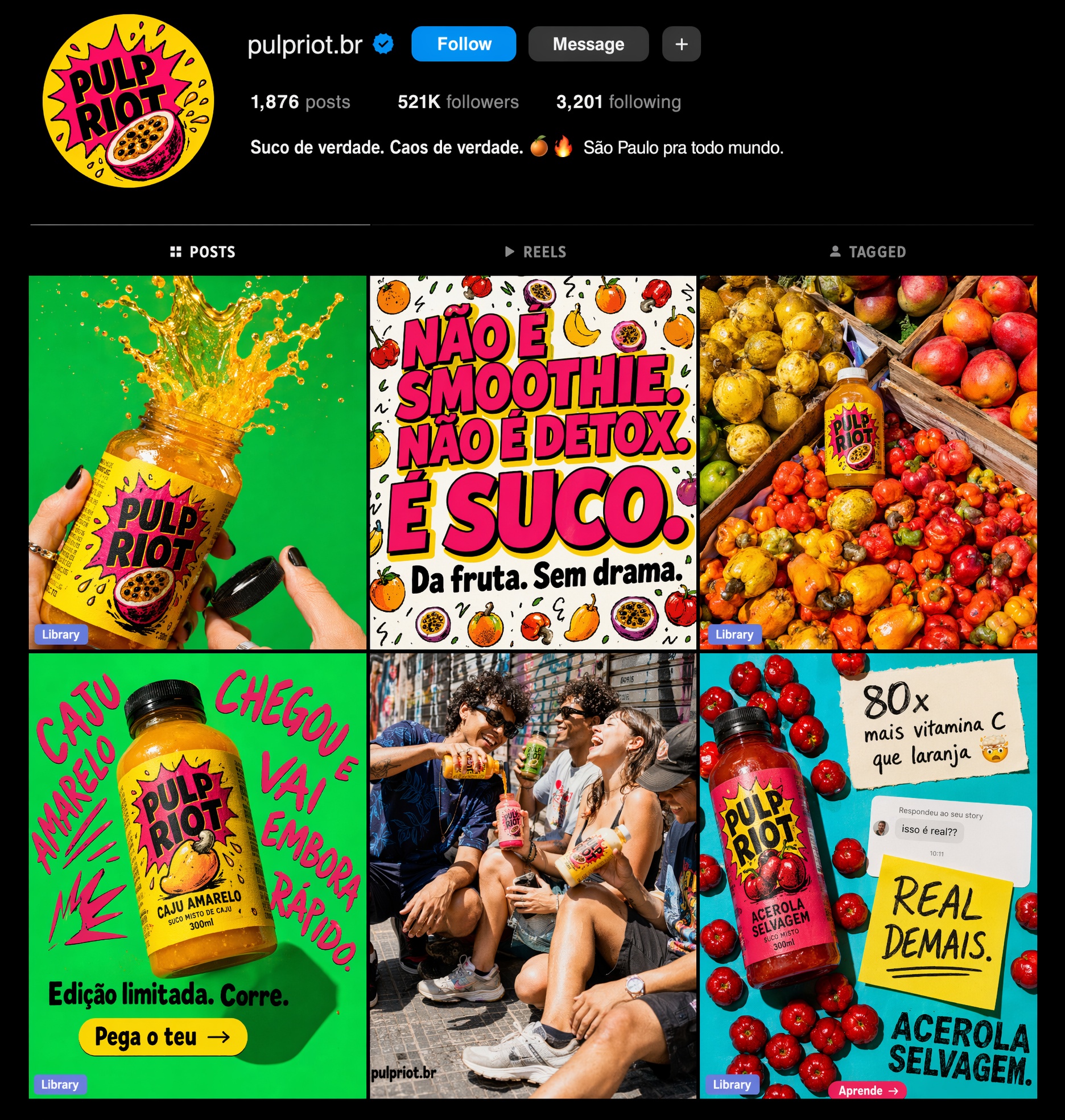 Pulp Riot: Instagram feed run by Reelistic