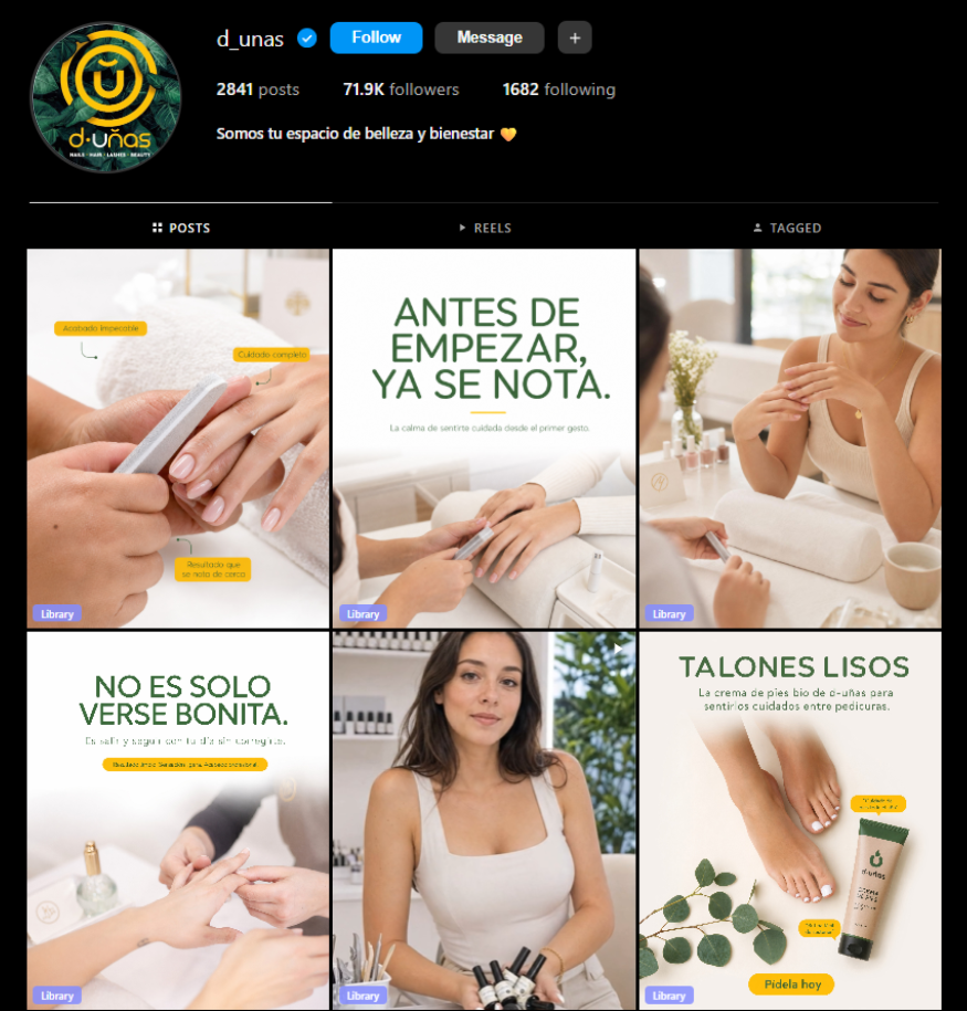 D·Uñas: Instagram feed run by Reelistic