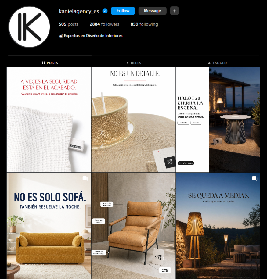 Kaniel Agency: Instagram feed run by Reelistic