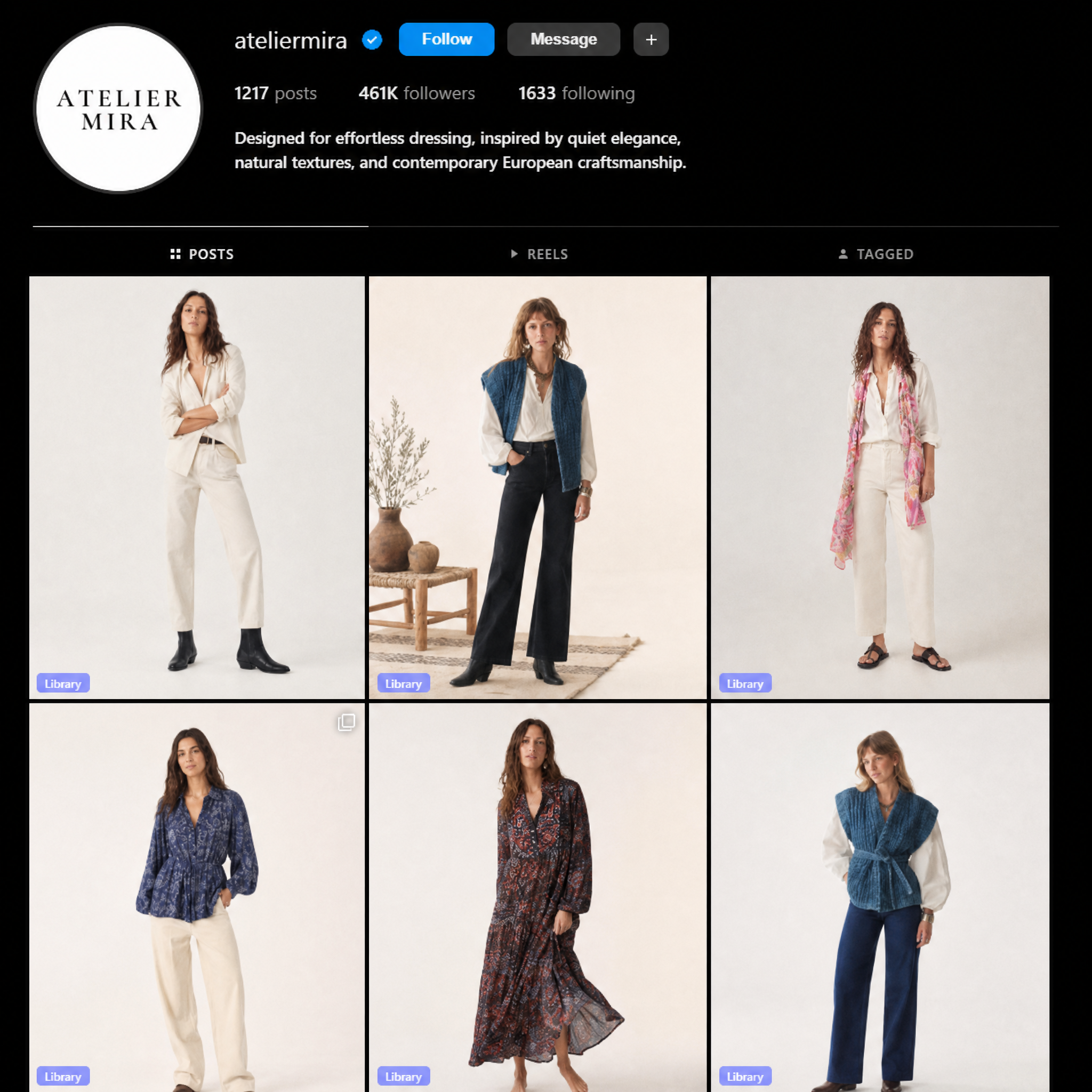 Atelier Mira: Instagram feed run by Reelistic